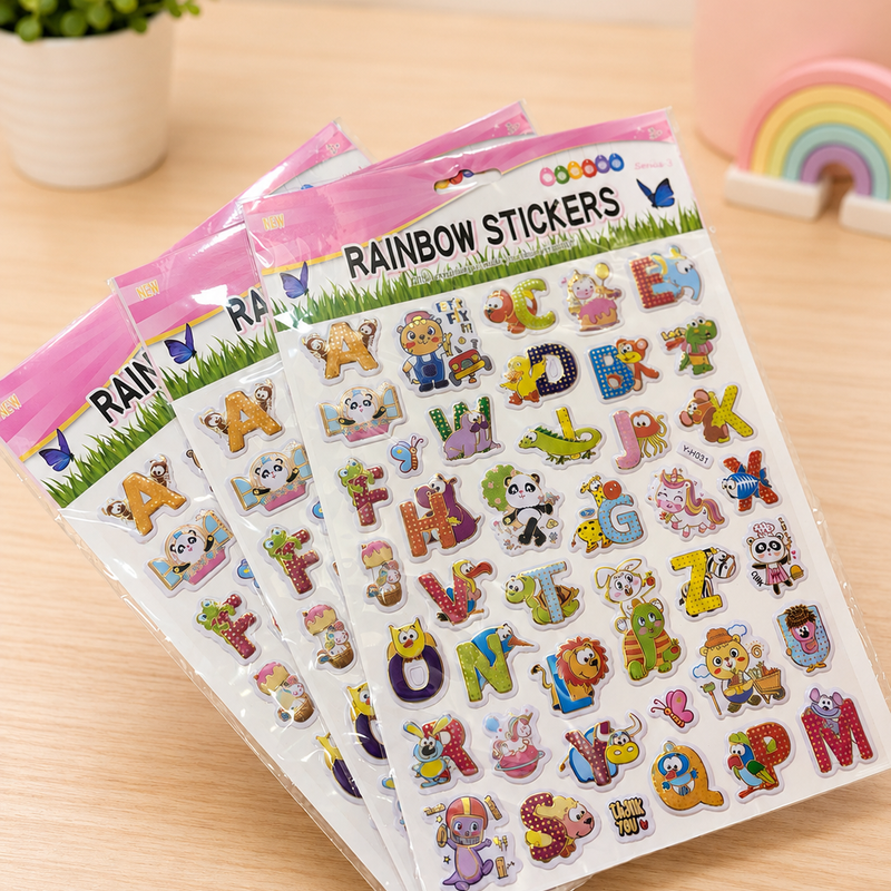 Cute ABC stickers for project fun