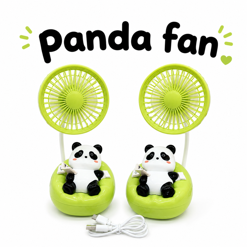 Cute panda fan with USB cable