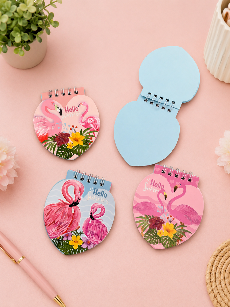 Flamingo pastel mini diary