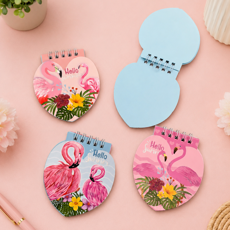Flamingo pastel mini diary