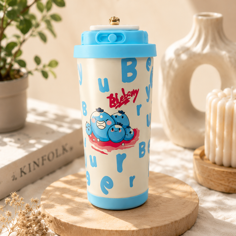 Portable insulated coffee temperature mug for kids and adults