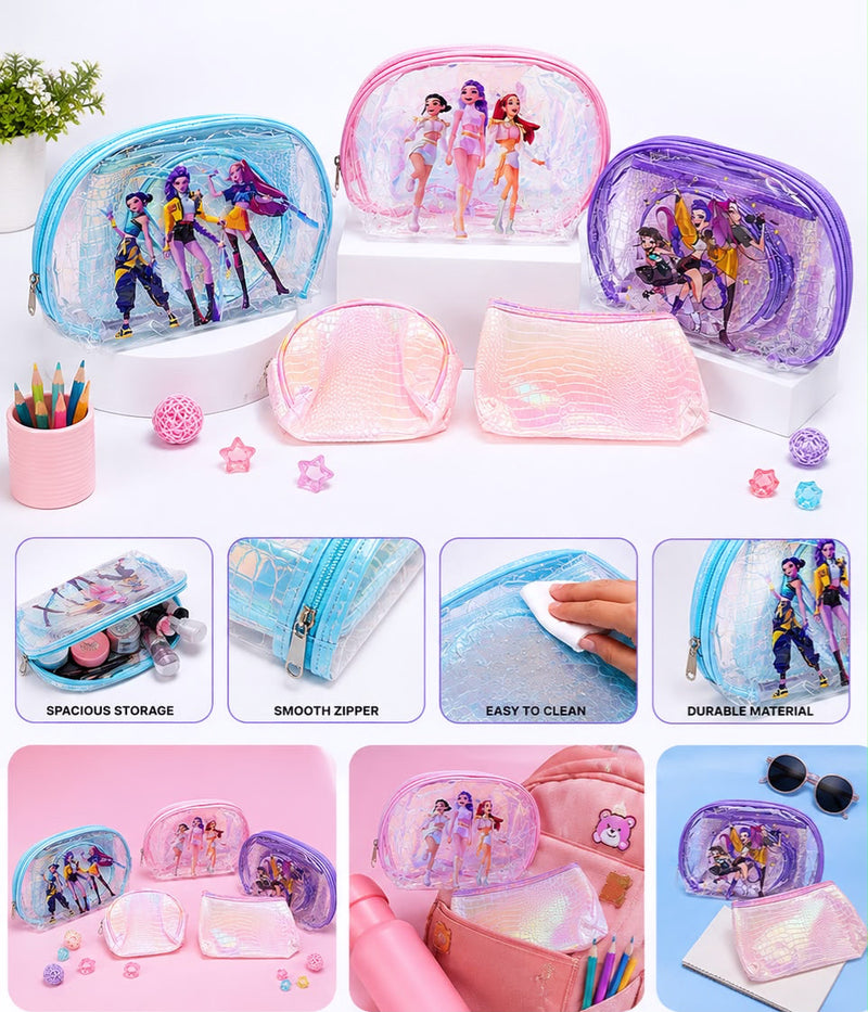 K pop organiser pouch set ( set of 3 )