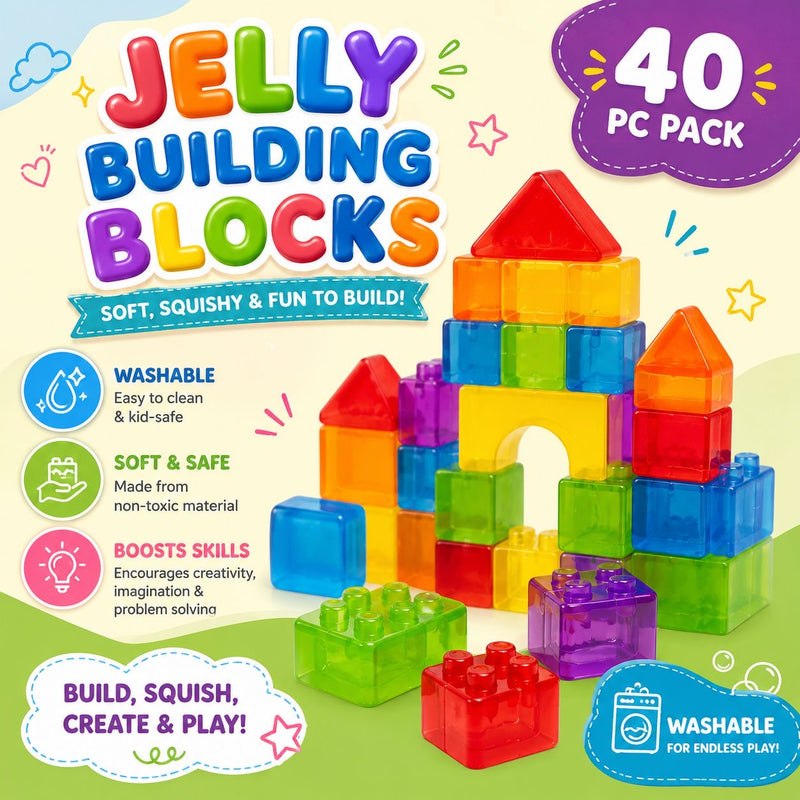 Jelly building block - set of 40 pieces