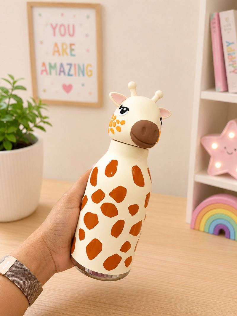 Viral kawai animal steel bottle - giraffe