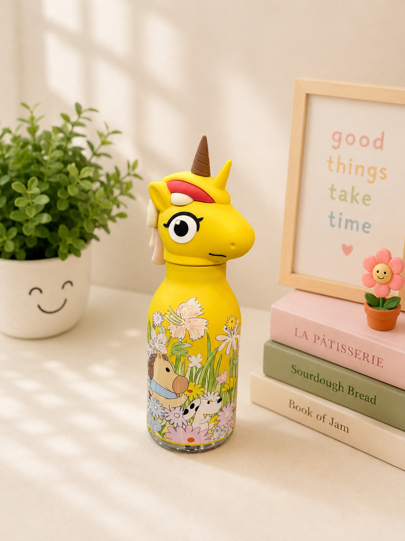 Viral kawai animal bottle - Yellow Unicorn